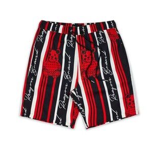 Reason Clothing Men’s Swim Trunks Shorts Size L Red Black White Teddy
